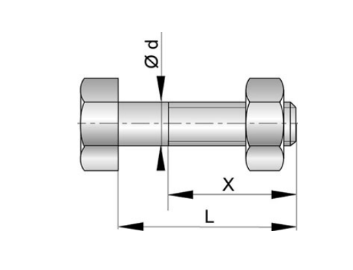 BOULONS GALVANISÉS AVEC ECROU M 24