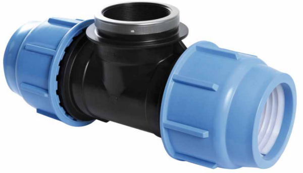 TE FEMELLE MÉCANIQUE A COMPRESSION DN 20 x 1/2"